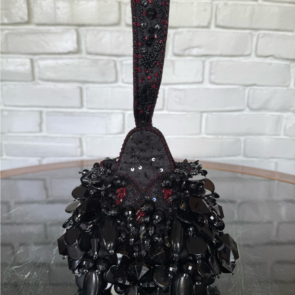 Mary Frances Black Beaded Clutch